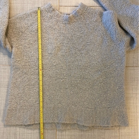 𝅺BANANA Republic Woman Gray Thick Knit Wool Sweater Size XL - Picture 7 of 8